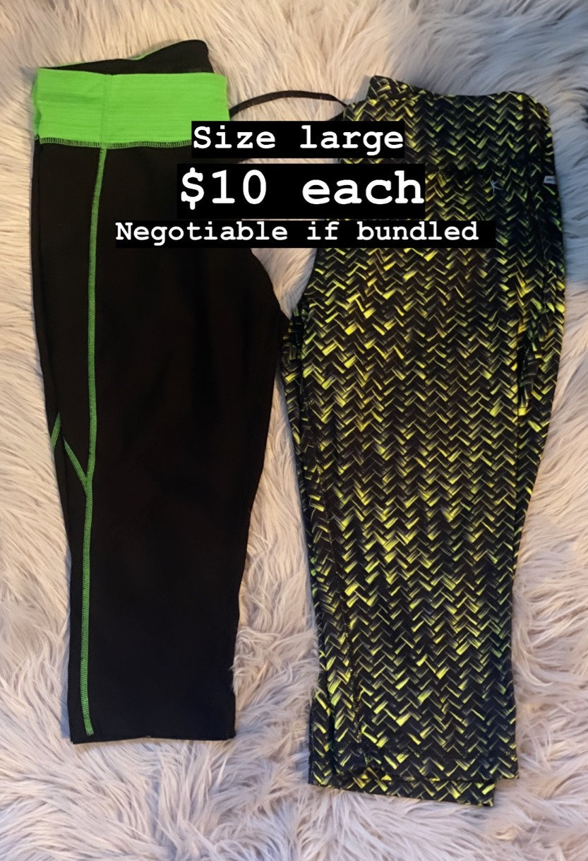 XERSION GREEN & BLACK LEGGINGS